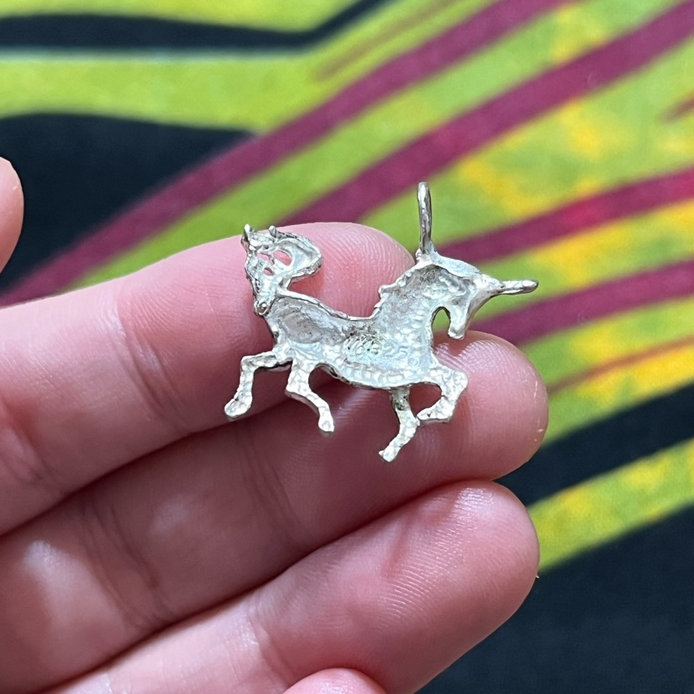 VTG Whimsigoth Sterling Silver 925 Unicorn Pendant Charm - Picture 5 of 6